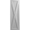 Ekena Millwork True Fit PVC Single X-Board Farmhouse Fixed Mount Shutters, Primed, 12"W x 36"H TFP001FH12X036PR - alternate 3